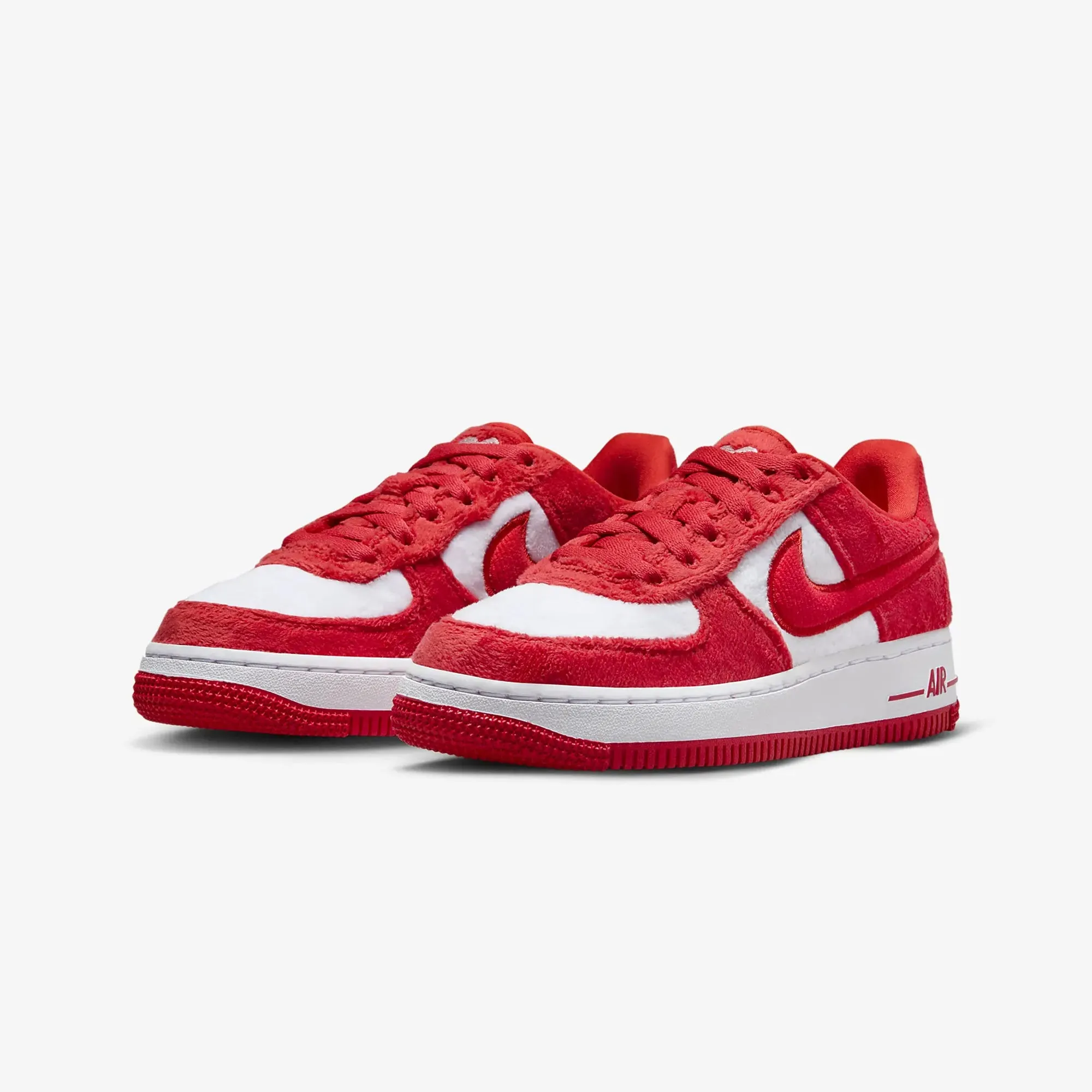 Nike | AIR FORCE 1 (GS)  { FIRE RED/LT CRIMSON-WHITE-PINK FOAM