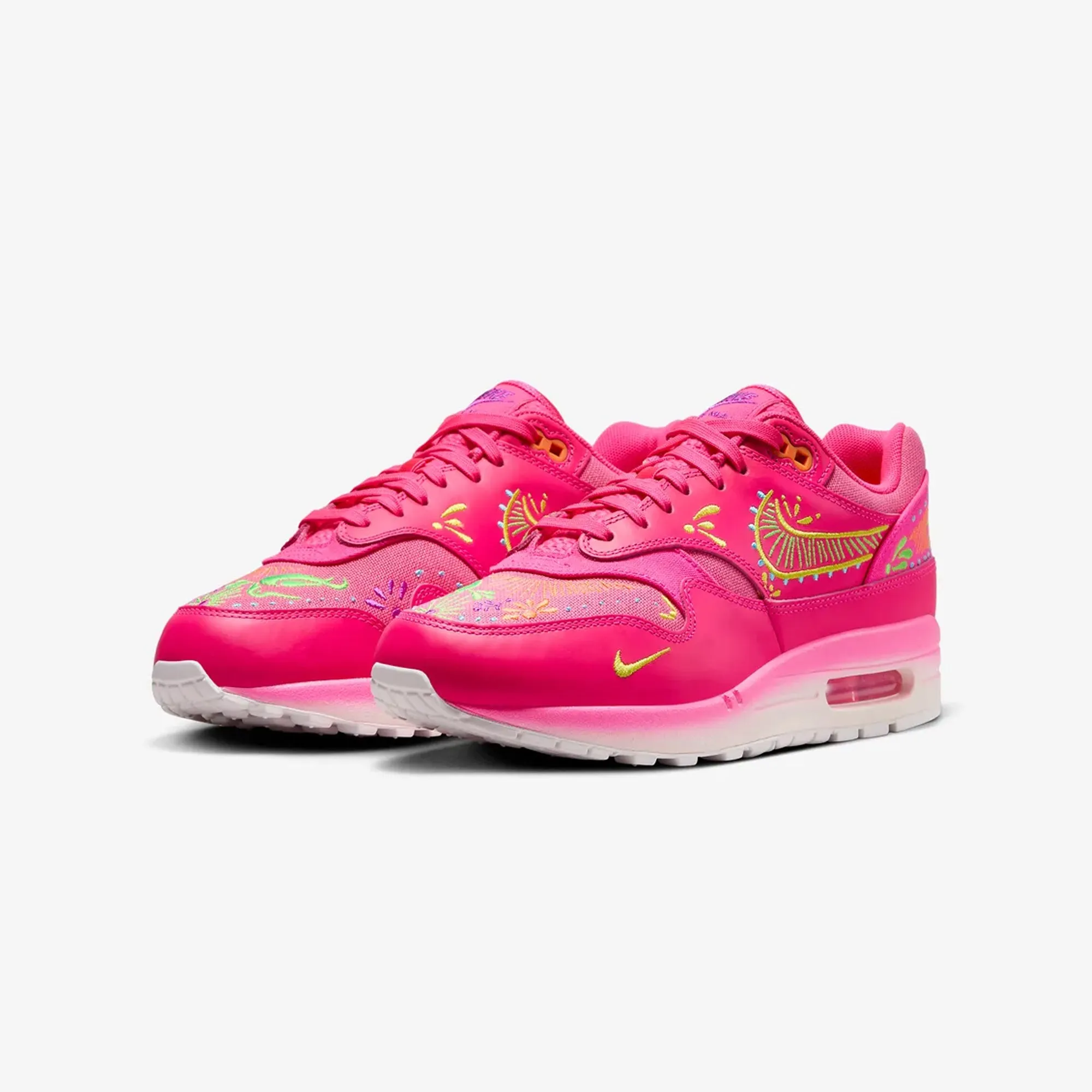 Nike | AIR MAX 1 PREMIUM  { HYPER PINK/SAIL-OPTI YELLOW-GREEN STRIKE