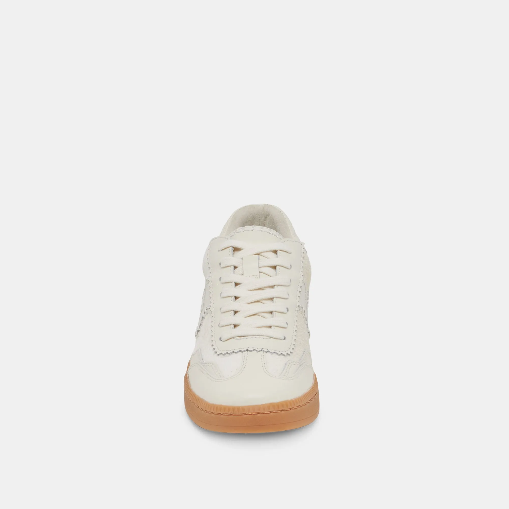 NOTICE STITCH SNEAKERS IVORY CALF HAIR