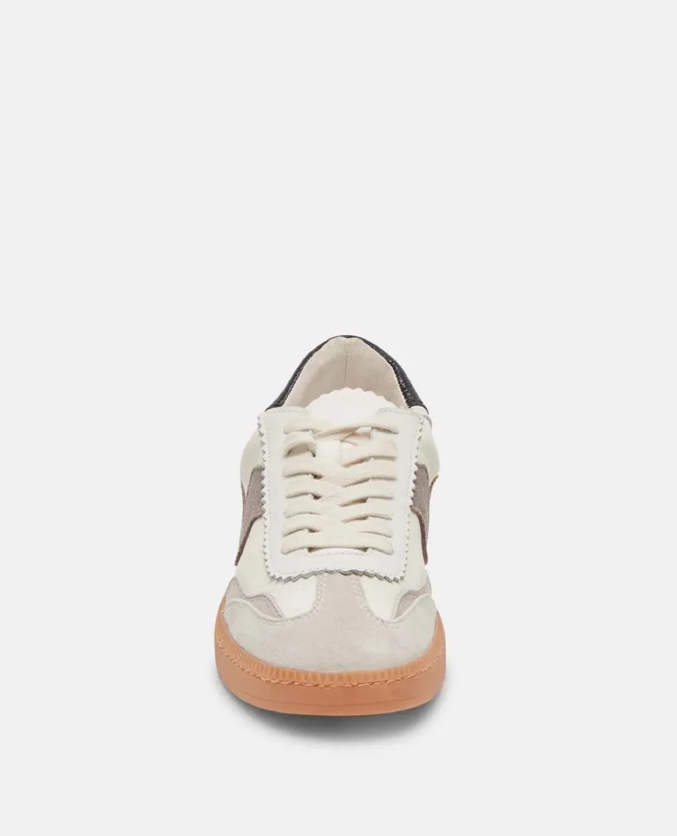 Notice White/Grey Leather Sneakers