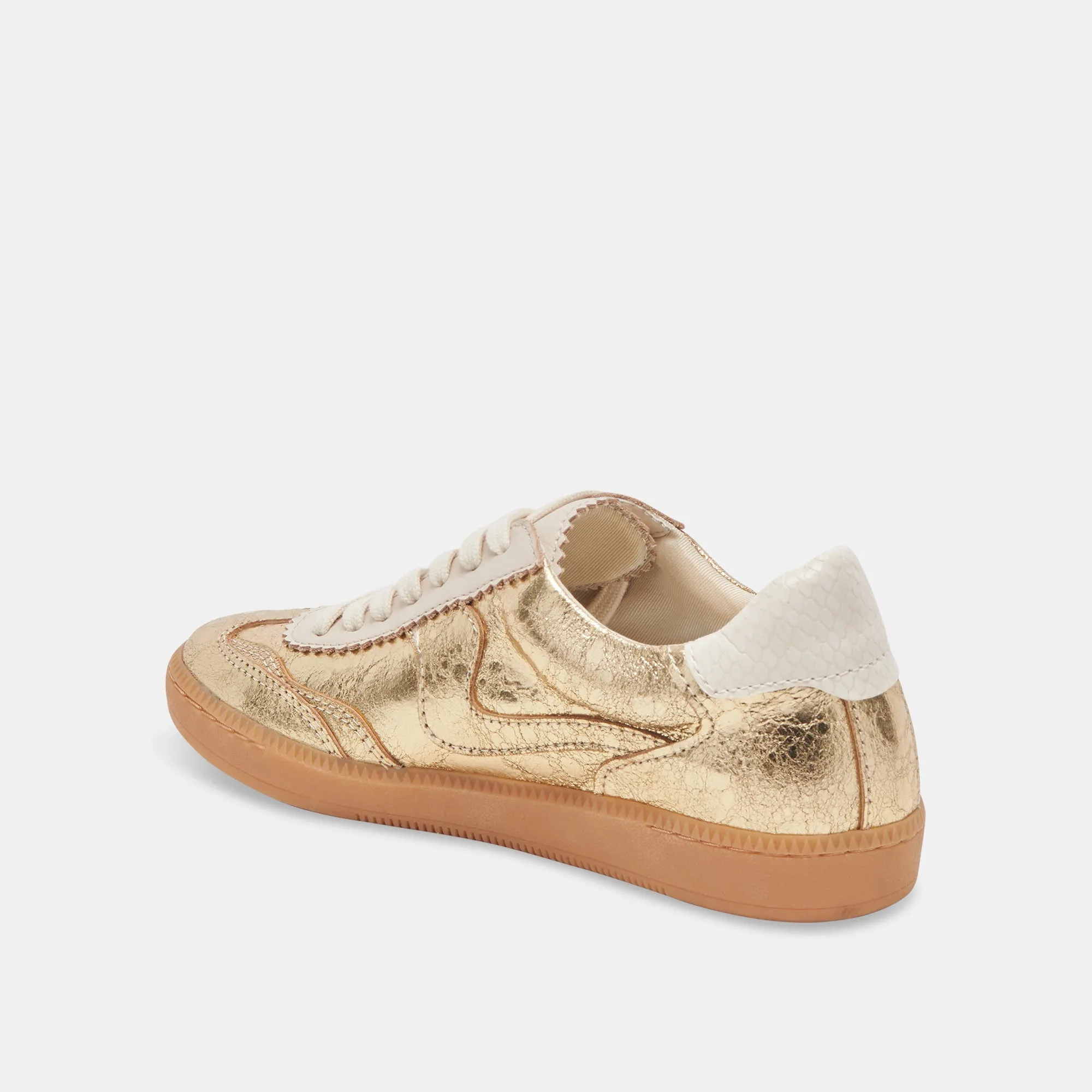 NOTICE WIDE SNEAKERS GOLD DISTRESSED LEATHER