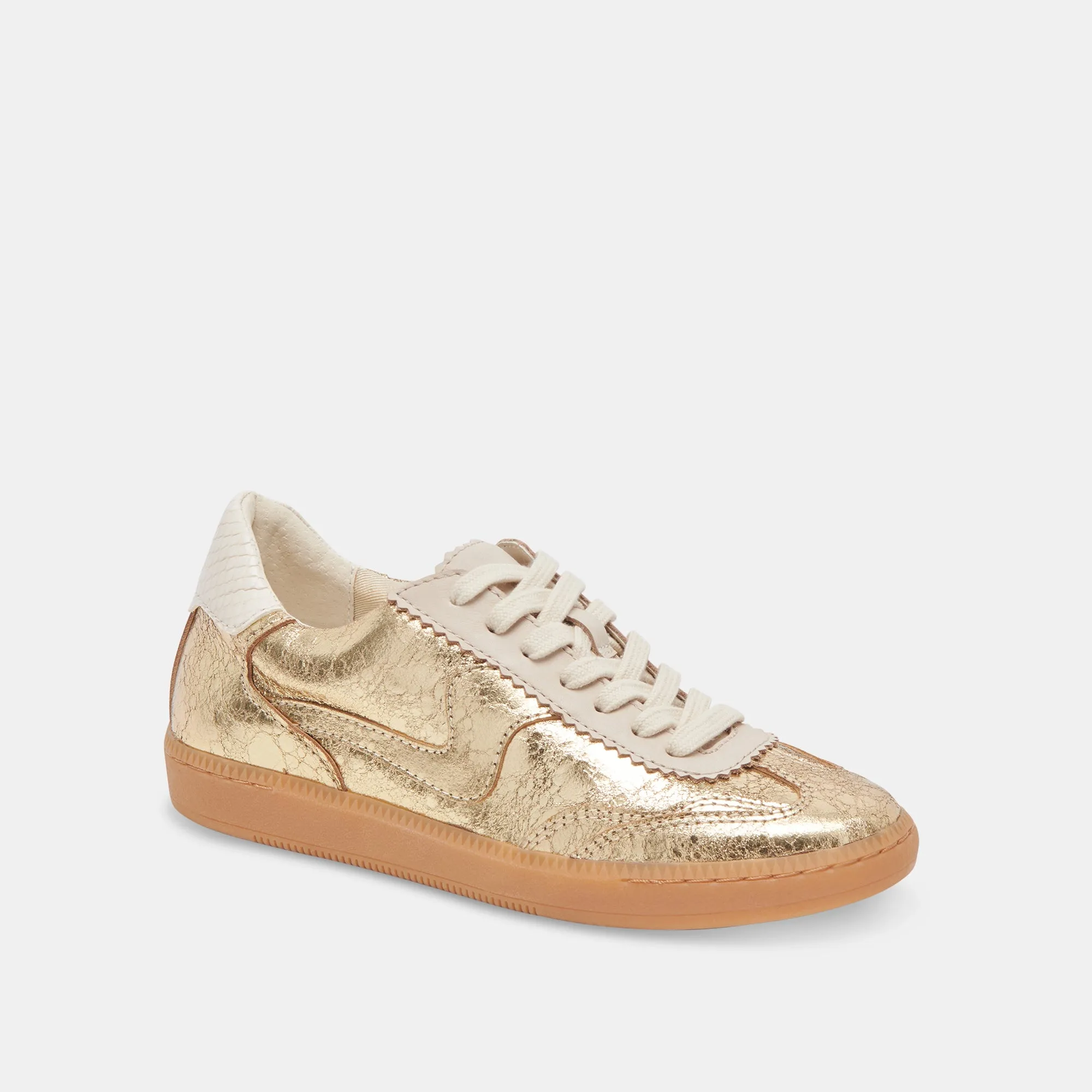 NOTICE WIDE SNEAKERS GOLD DISTRESSED LEATHER