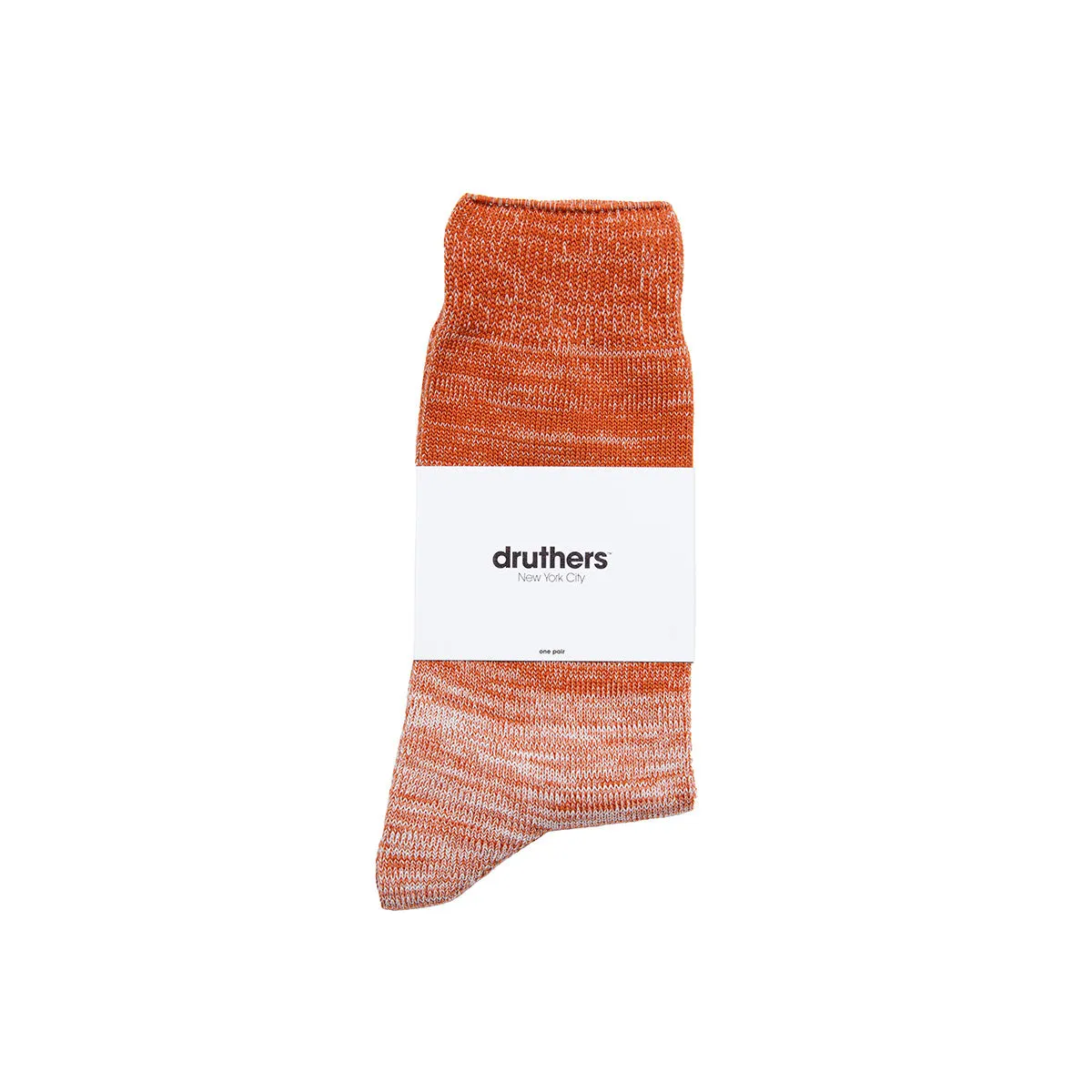 ORGANIC COTTON GRADIENT CREW SOCK - ORANGE & WHITE