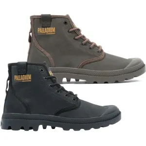 Palladium Mens Pampa Hi Coated High Rise Lace Up Boots