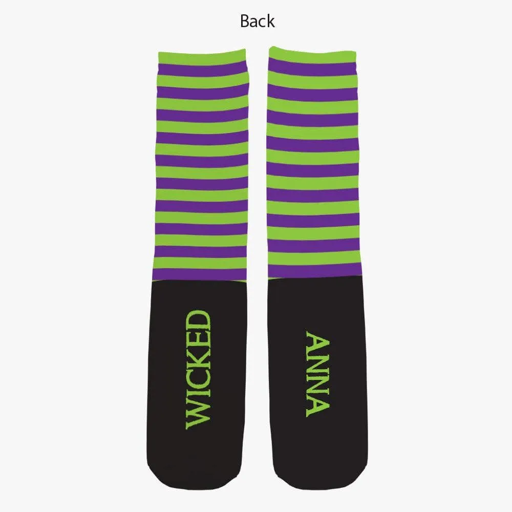 Personalized Halloween Wicked Witch Tube Socks