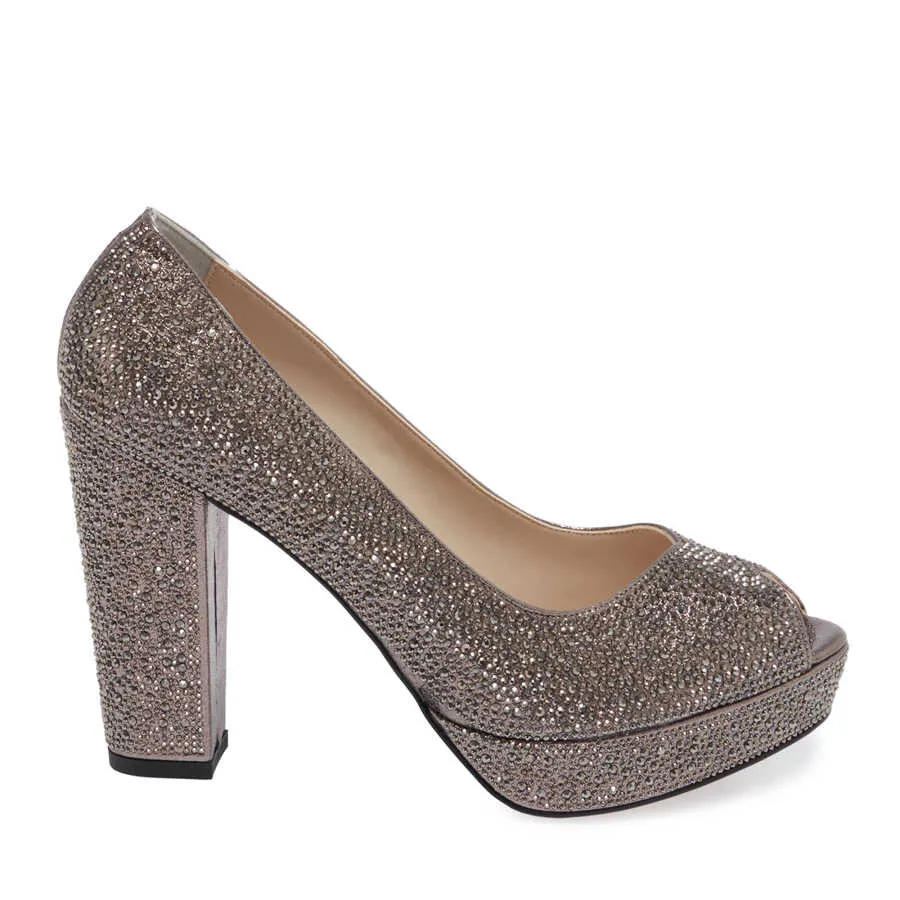 Platinum Vegan Women's Evening Shoes - SCB-A67348