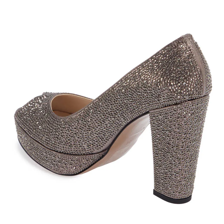 Platinum Vegan Women's Evening Shoes - SCB-A67348