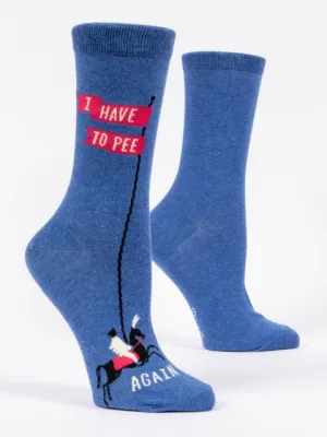 "Blue Q" Women's Socks - I Have To Pee Again