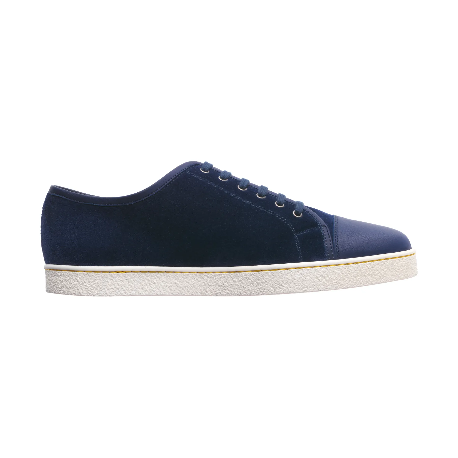 "Levah" Suede and Leather Sneakers in Royal Blue