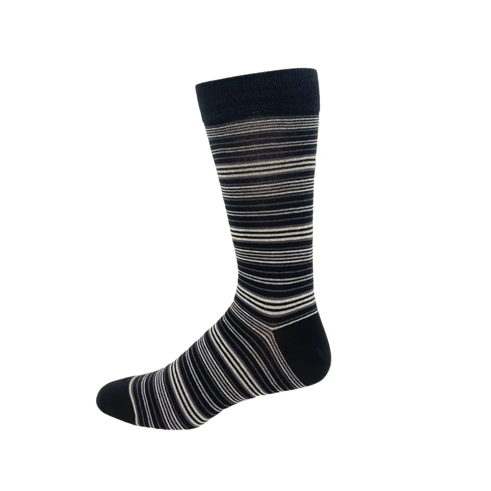 "Stripe" Vagden Cotton Socks - Large