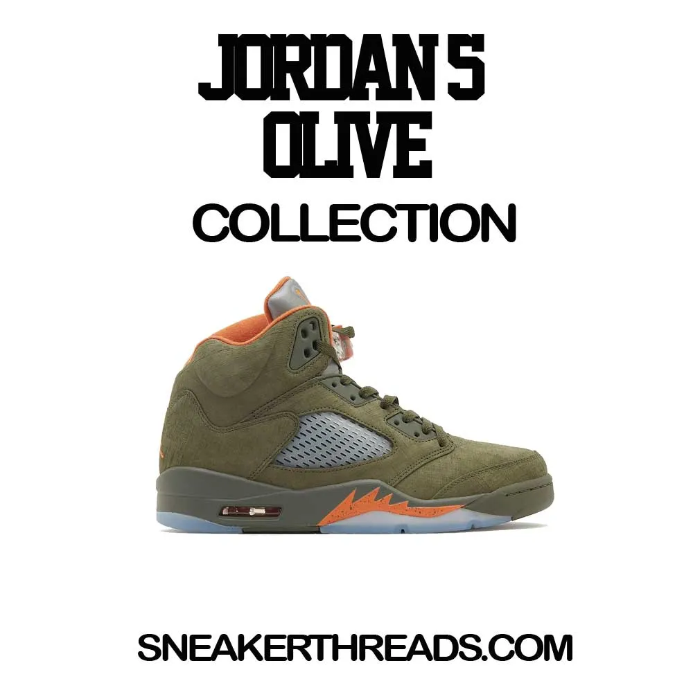 Retro 5 Olive Cement Socks