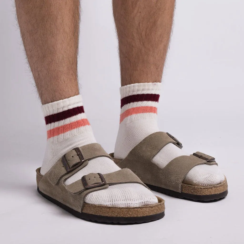 Retro Stripe Quarter Crew Sock