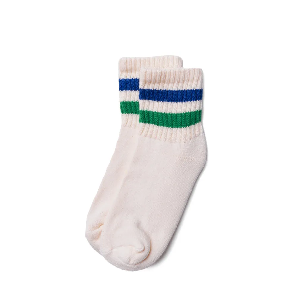 Retro Stripe Quarter Crew Sock