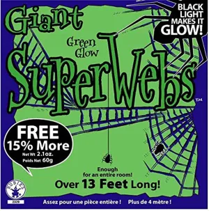 Rubie's Green Glow Spider Webbing 60 Gram Package