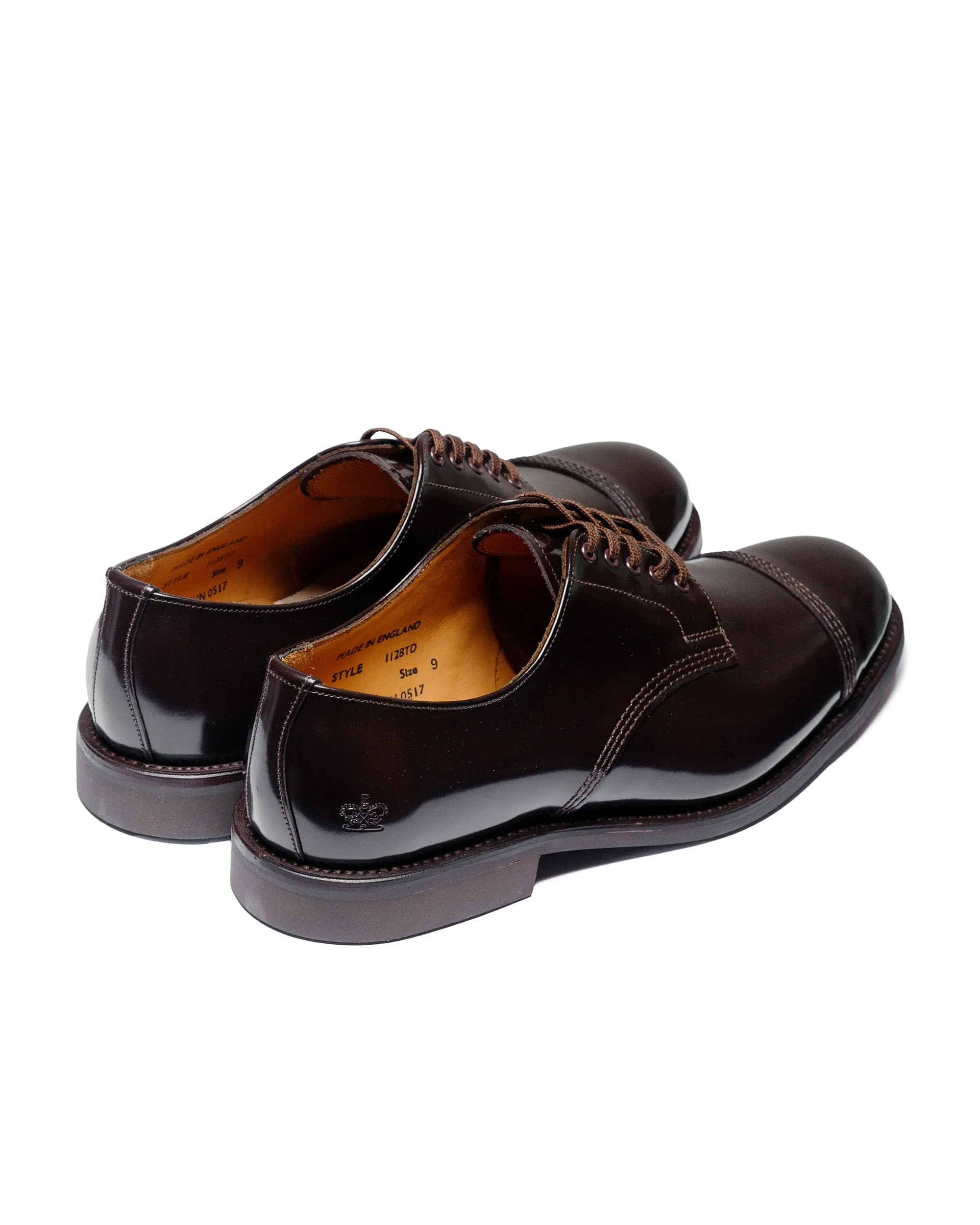 Sanders 1128TD Military Derby Shoe Ebony Brown