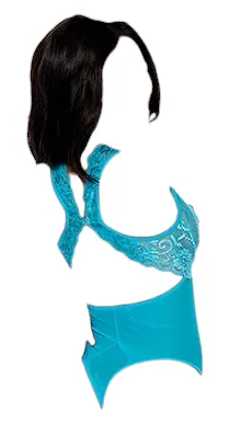 Shirley of Hollywood Lace & Mesh Underwire Teddy Turquoise