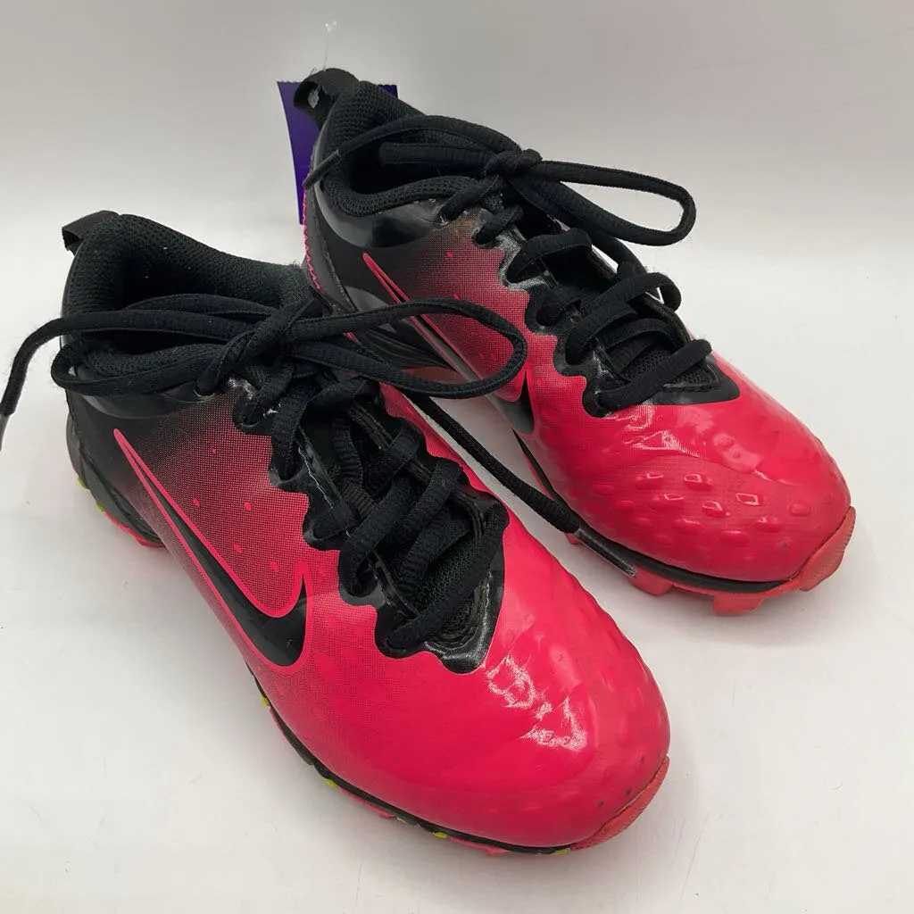 Size 12: Nike Black/Pink Lace-Up Baseball Cleats