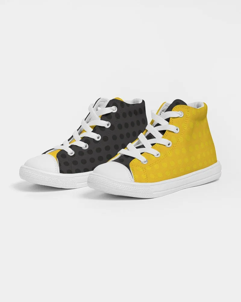 SMF Yellow Kids Hightop Canvas Shoe