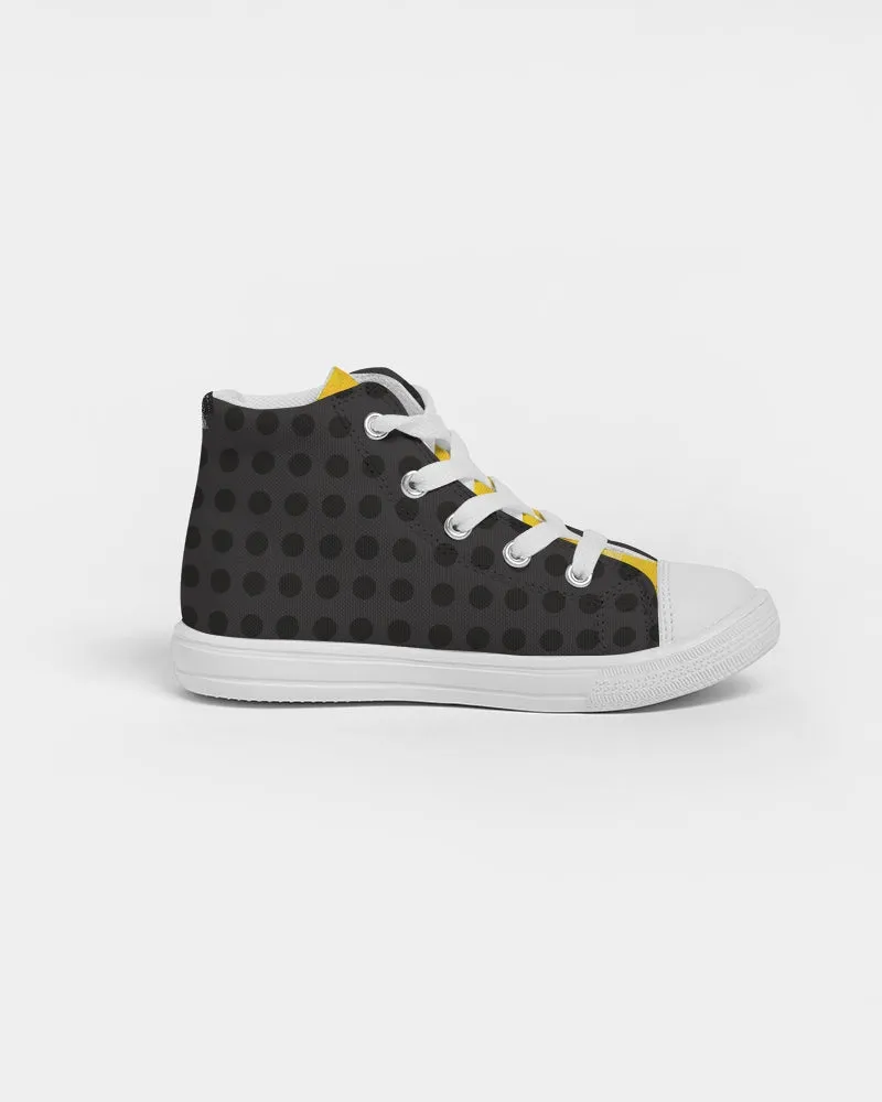 SMF Yellow Kids Hightop Canvas Shoe