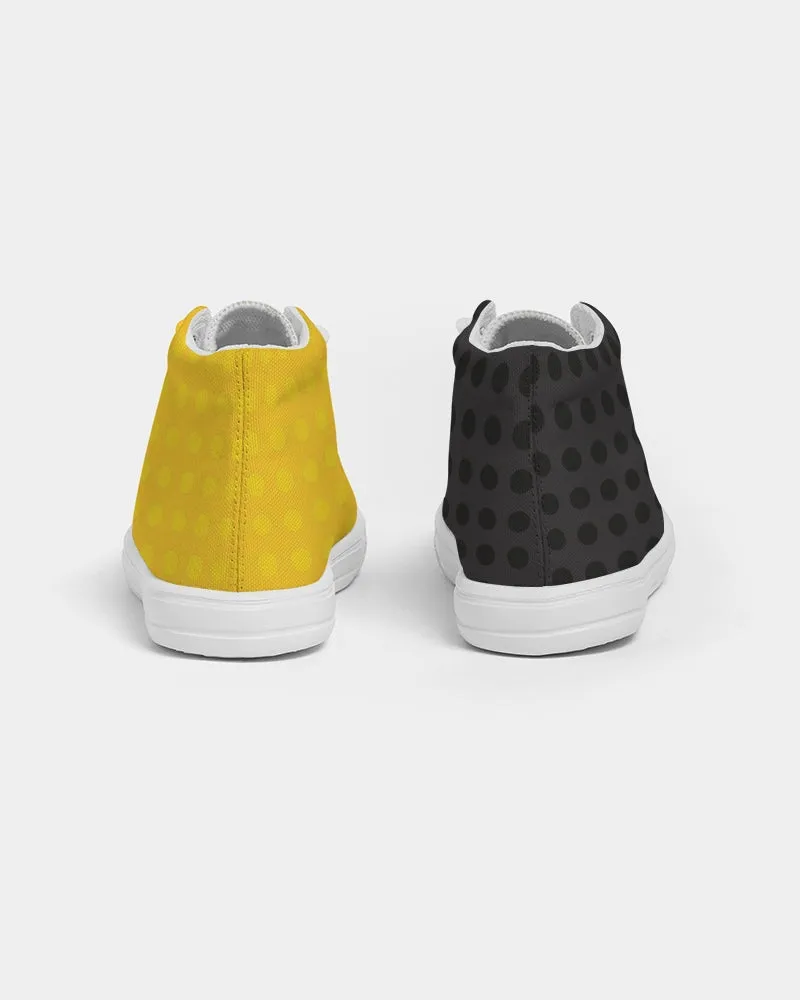 SMF Yellow Kids Hightop Canvas Shoe