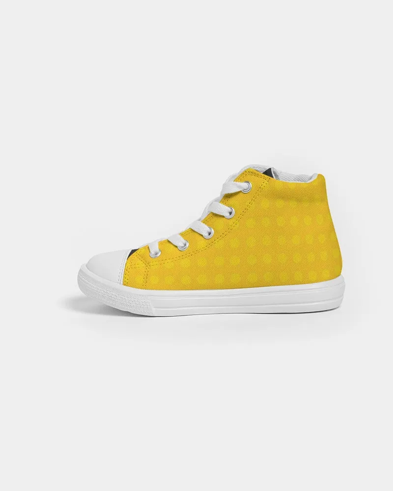 SMF Yellow Kids Hightop Canvas Shoe