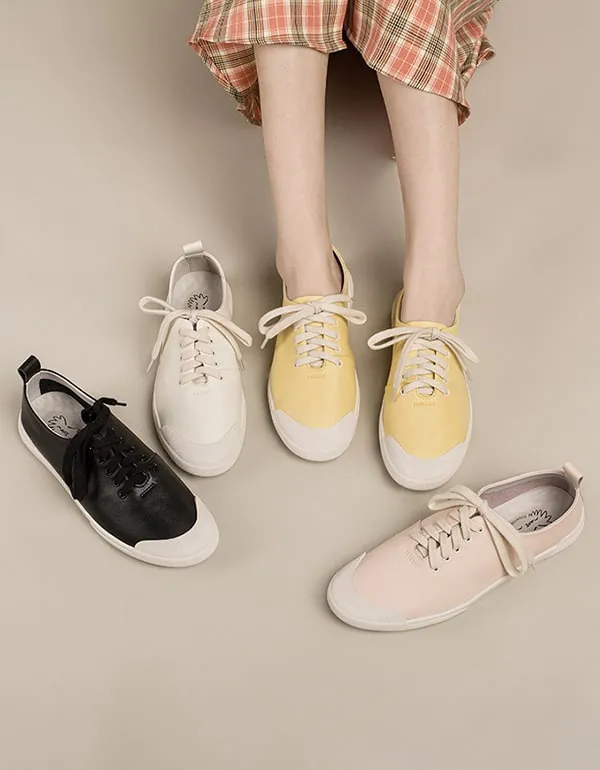 Spring Summer Casual Comfortable Leather Sneakers