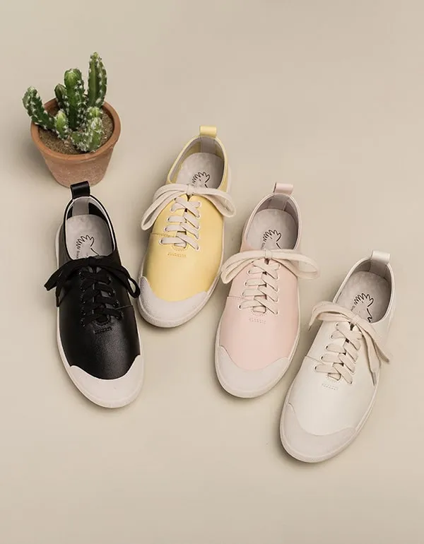 Spring Summer Casual Comfortable Leather Sneakers