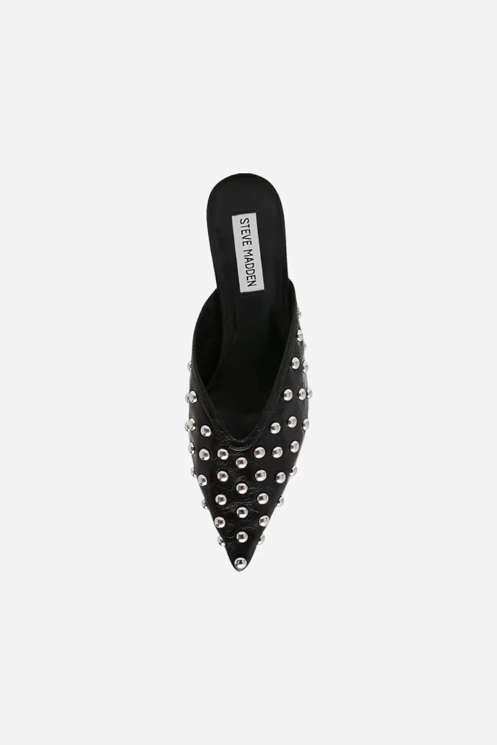 Steve Madden Leanna Stud Kitten Heel in Black Leather