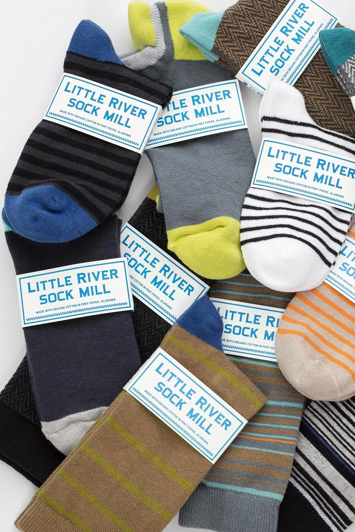 STRIPED BOOTIE SOCK BY LITTLE RIVER SOCK MILL