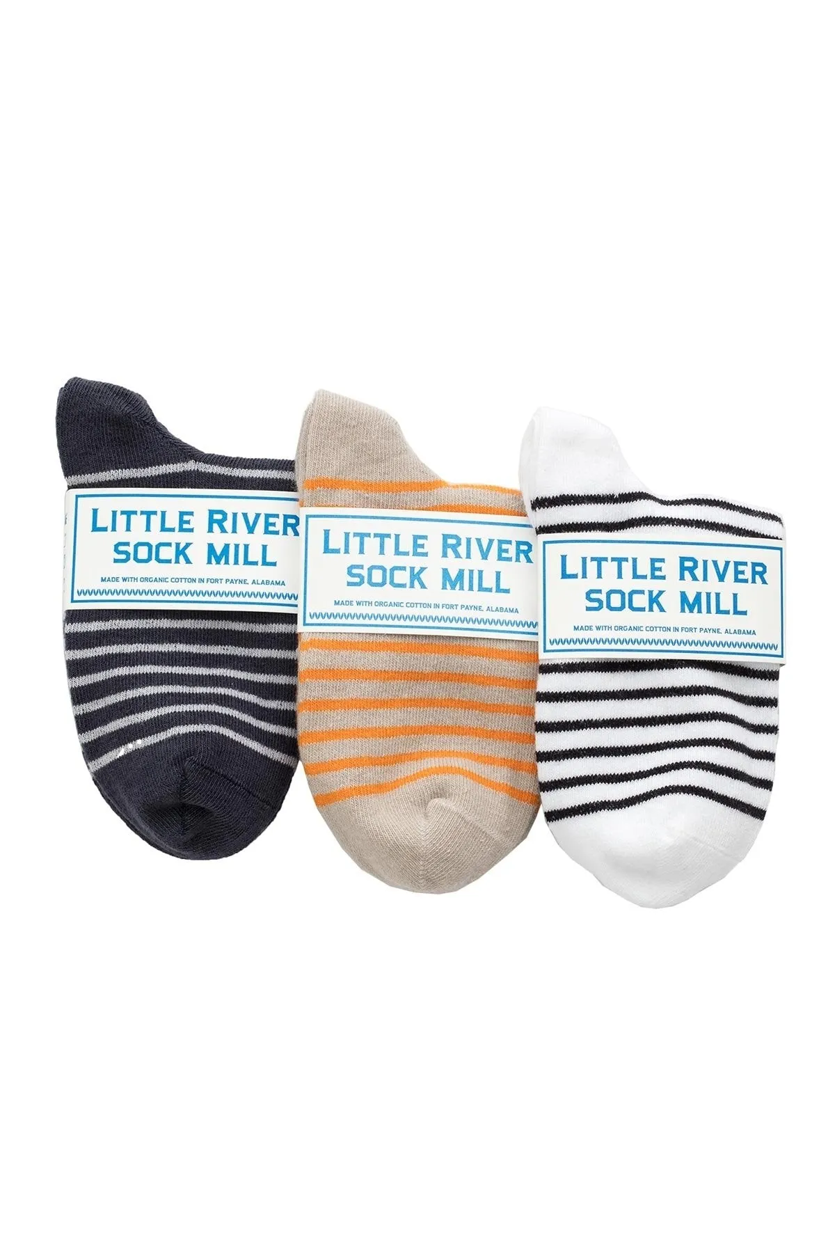 STRIPED BOOTIE SOCK BY LITTLE RIVER SOCK MILL