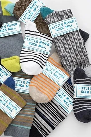 STRIPED BOOTIE SOCK BY LITTLE RIVER SOCK MILL