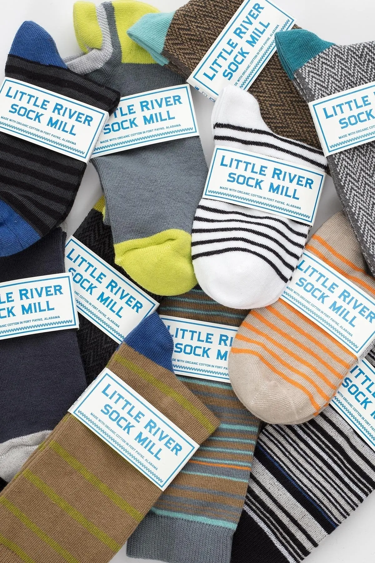 STRIPED BOOTIE SOCK BY LITTLE RIVER SOCK MILL