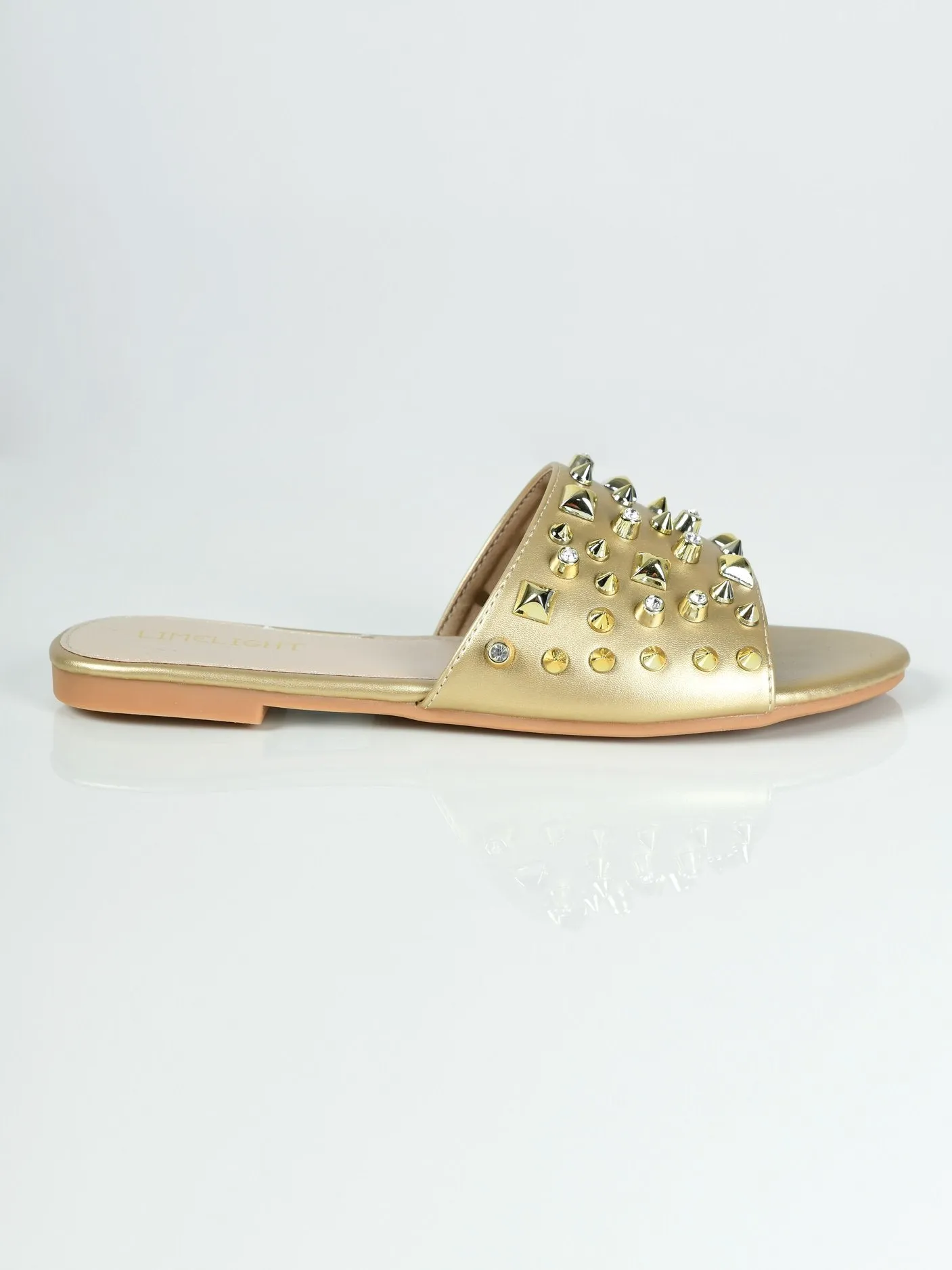 Studded Slides - Golden