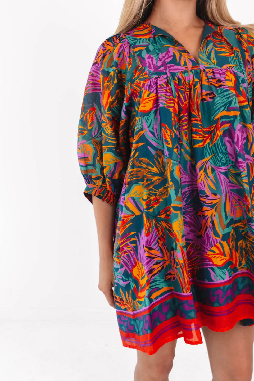 The Asher Puff Sleeve Dress - Multi