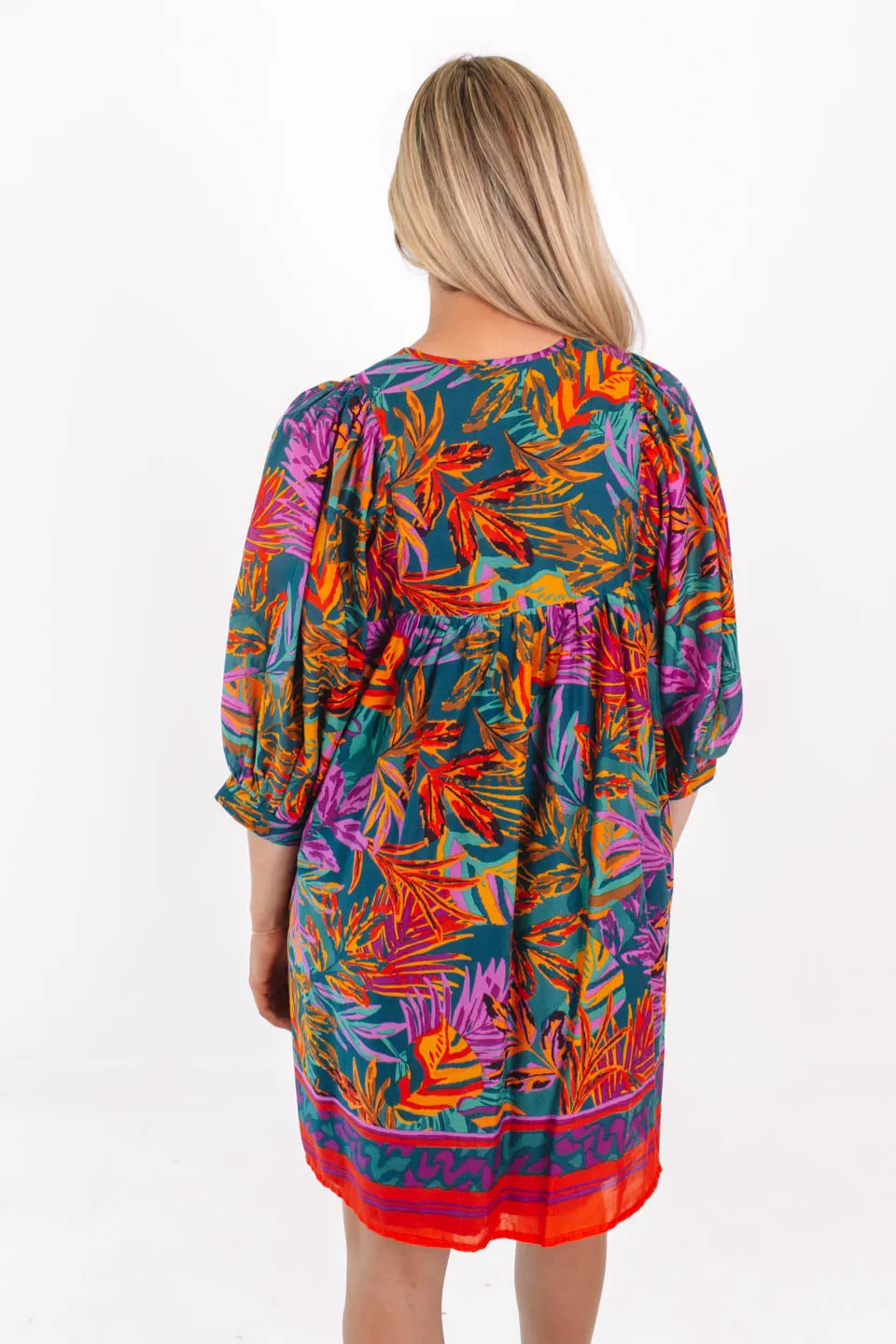 The Asher Puff Sleeve Dress - Multi