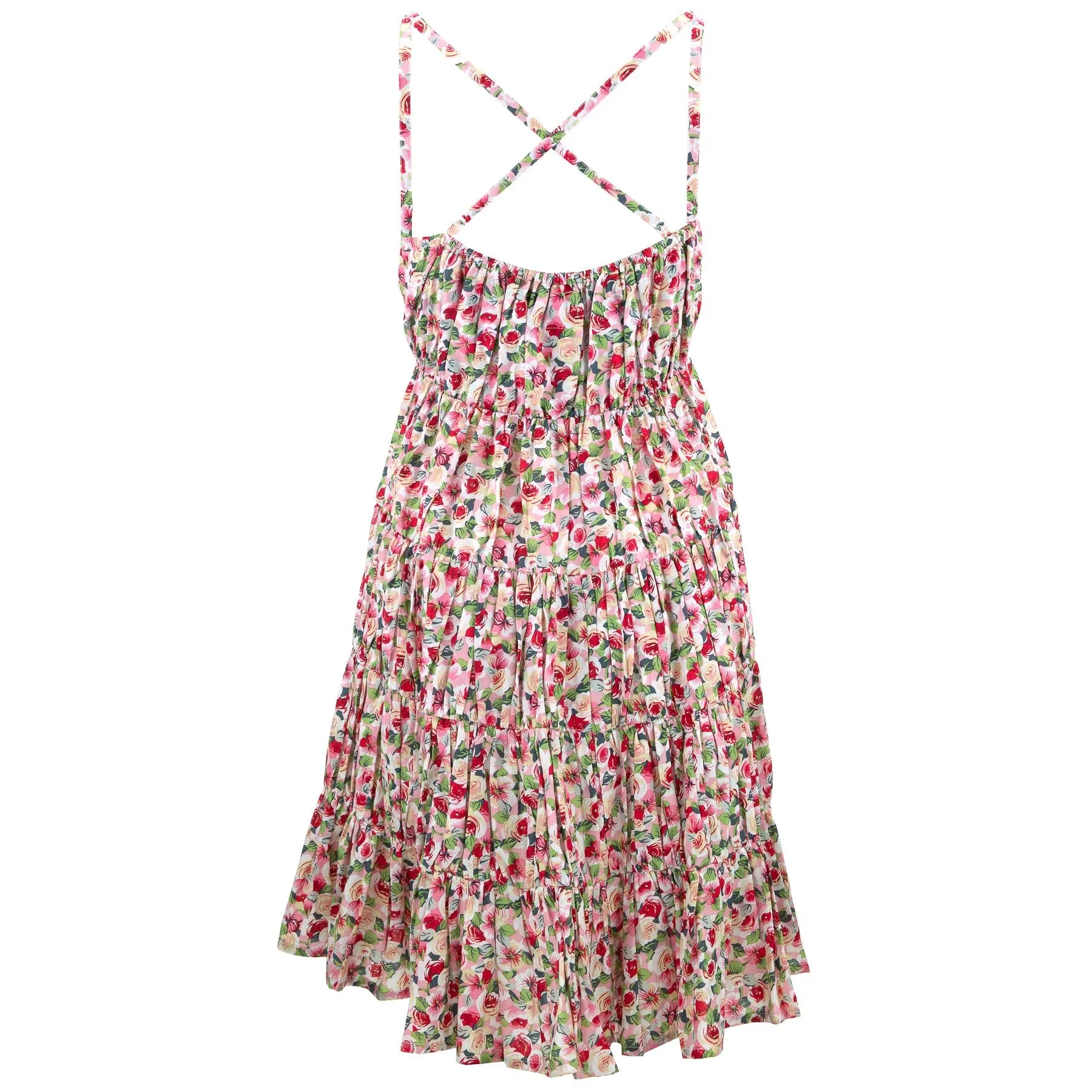 Tier Drop Summer Dress - Blush Zinnia