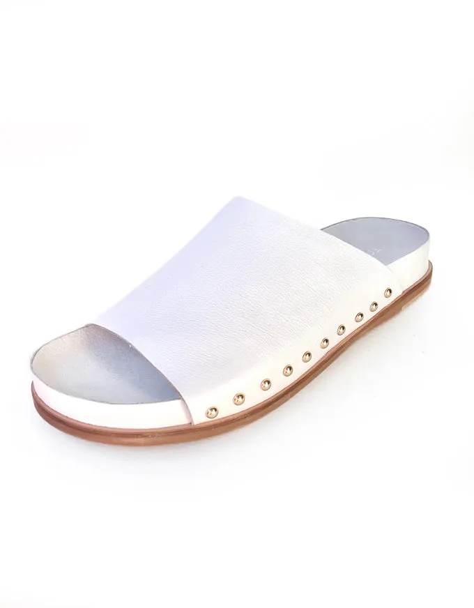 Tioni Slides White Leather