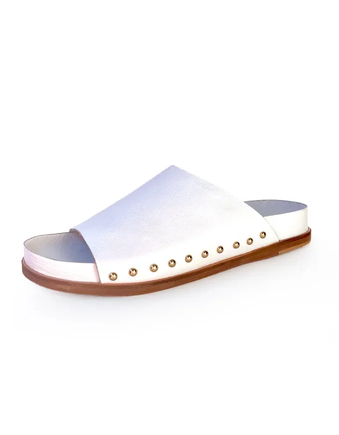 Tioni Slides White Leather