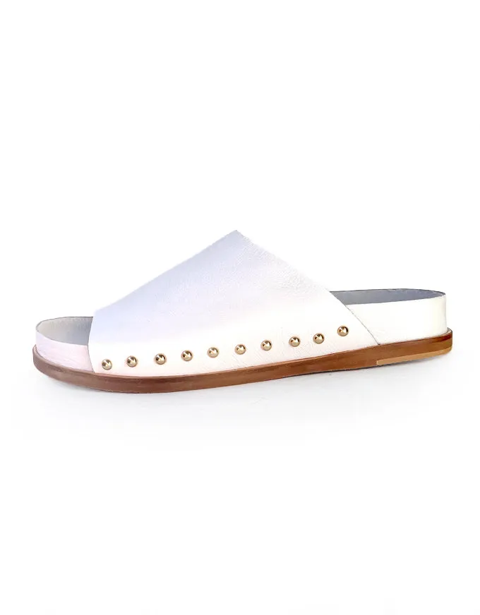 Tioni Slides White Leather