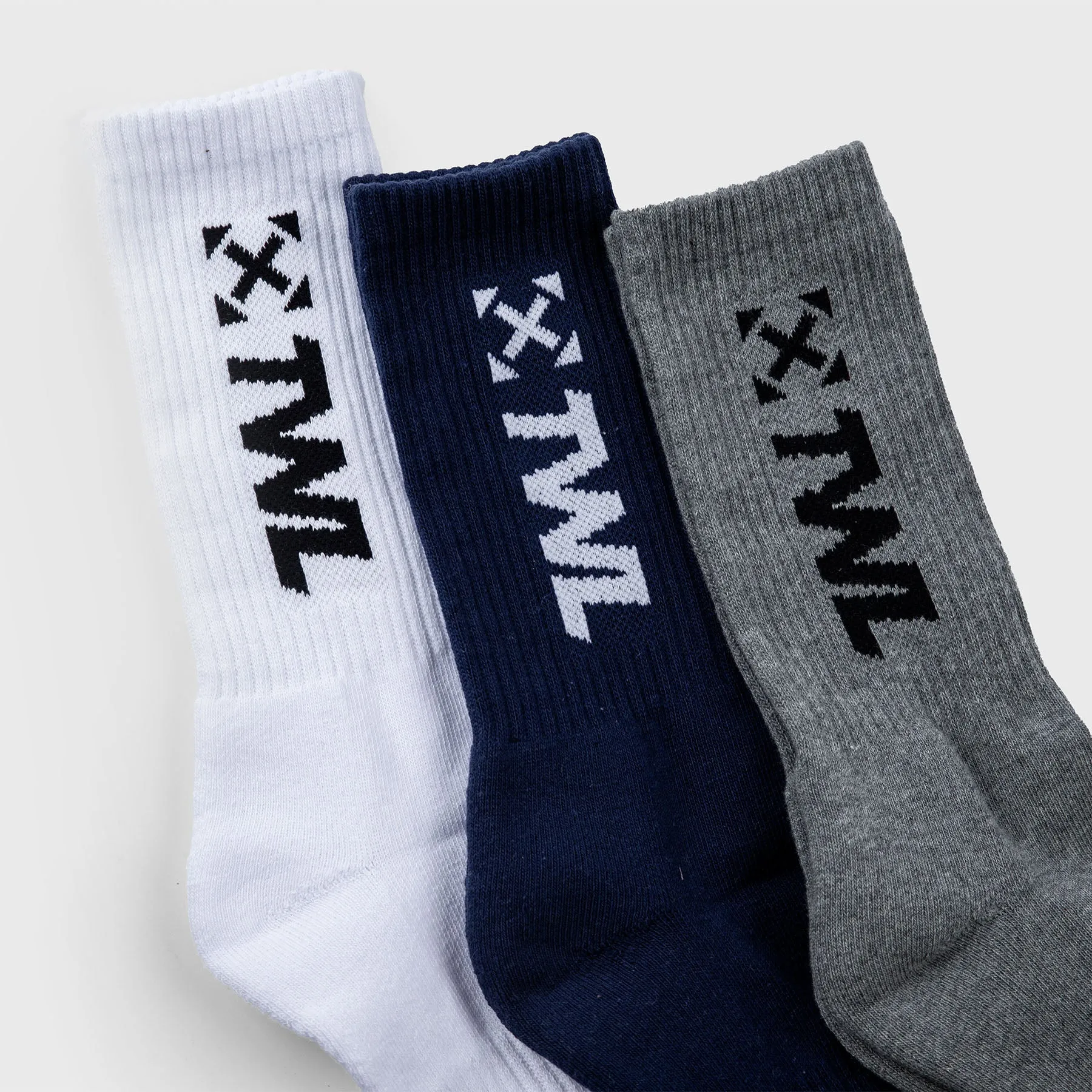 TWL - PACE SOCKS - 3-PACK/WHITE/INDIGO/CHARCOAL MARL