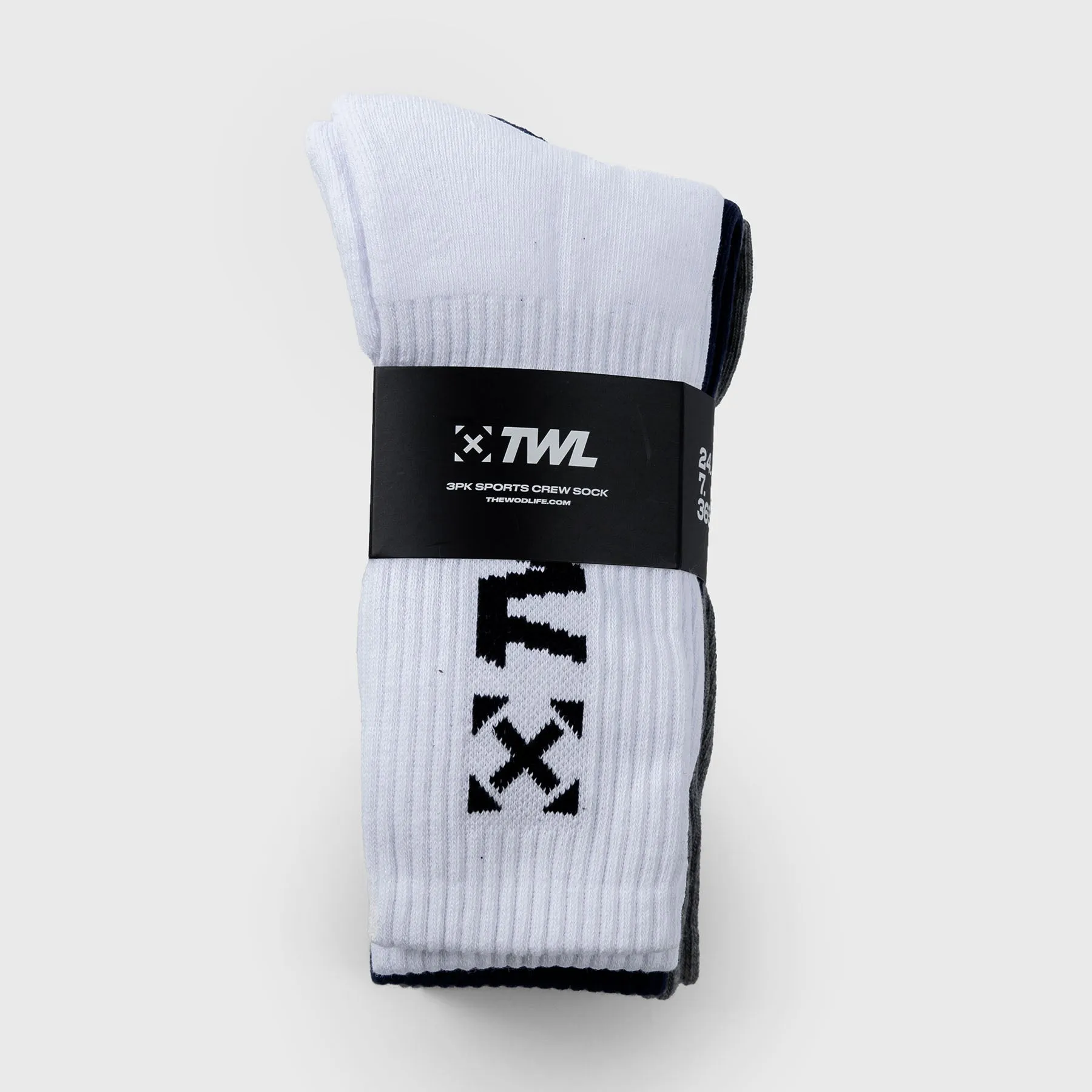 TWL - PACE SOCKS - 3-PACK/WHITE/INDIGO/CHARCOAL MARL