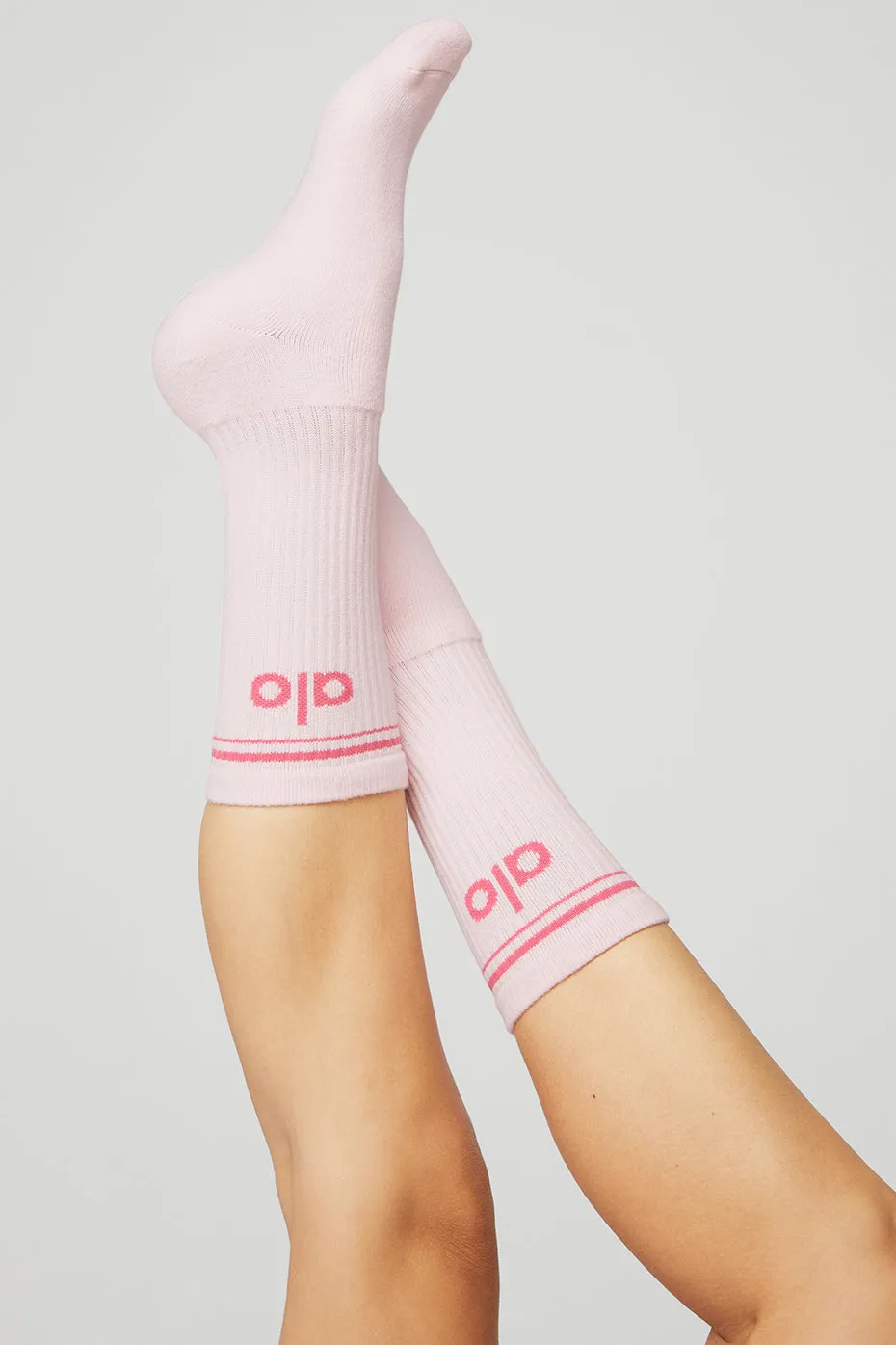 Unisex Throwback Sock - Pink Sugar/Pink Fuchsia