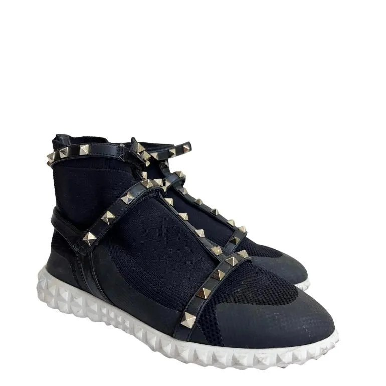 Valentino Rockstud Body Tech Sock High Top Sneakers