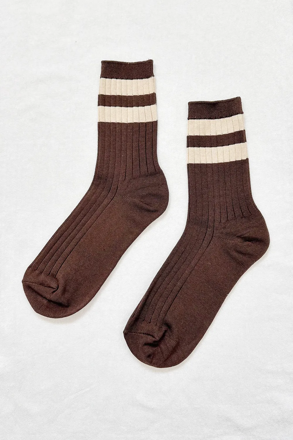 Varsity Her Socks (Espresso)