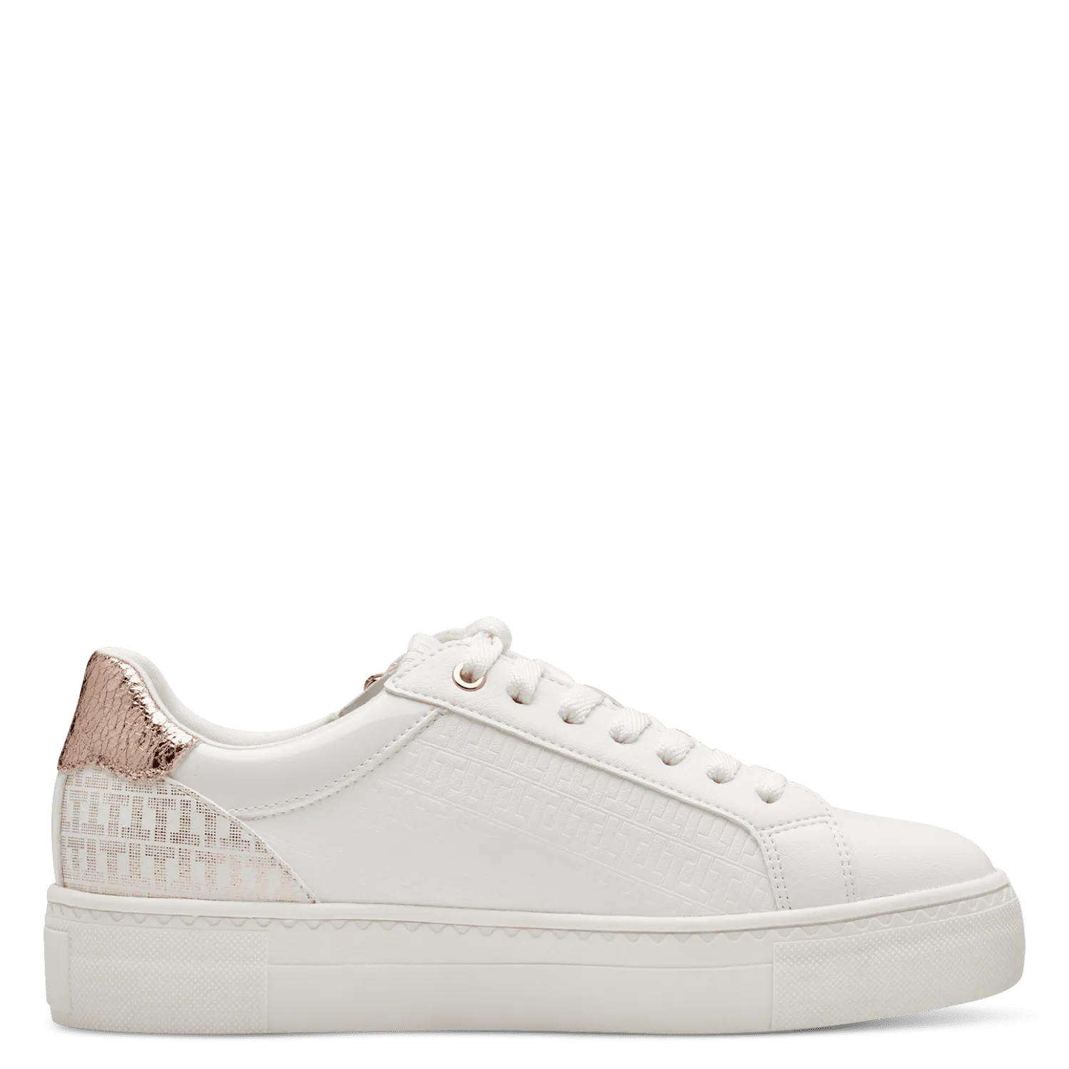 Vegan Trainer - White/Rose Gold