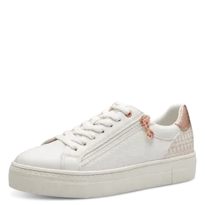 Vegan Trainer - White/Rose Gold