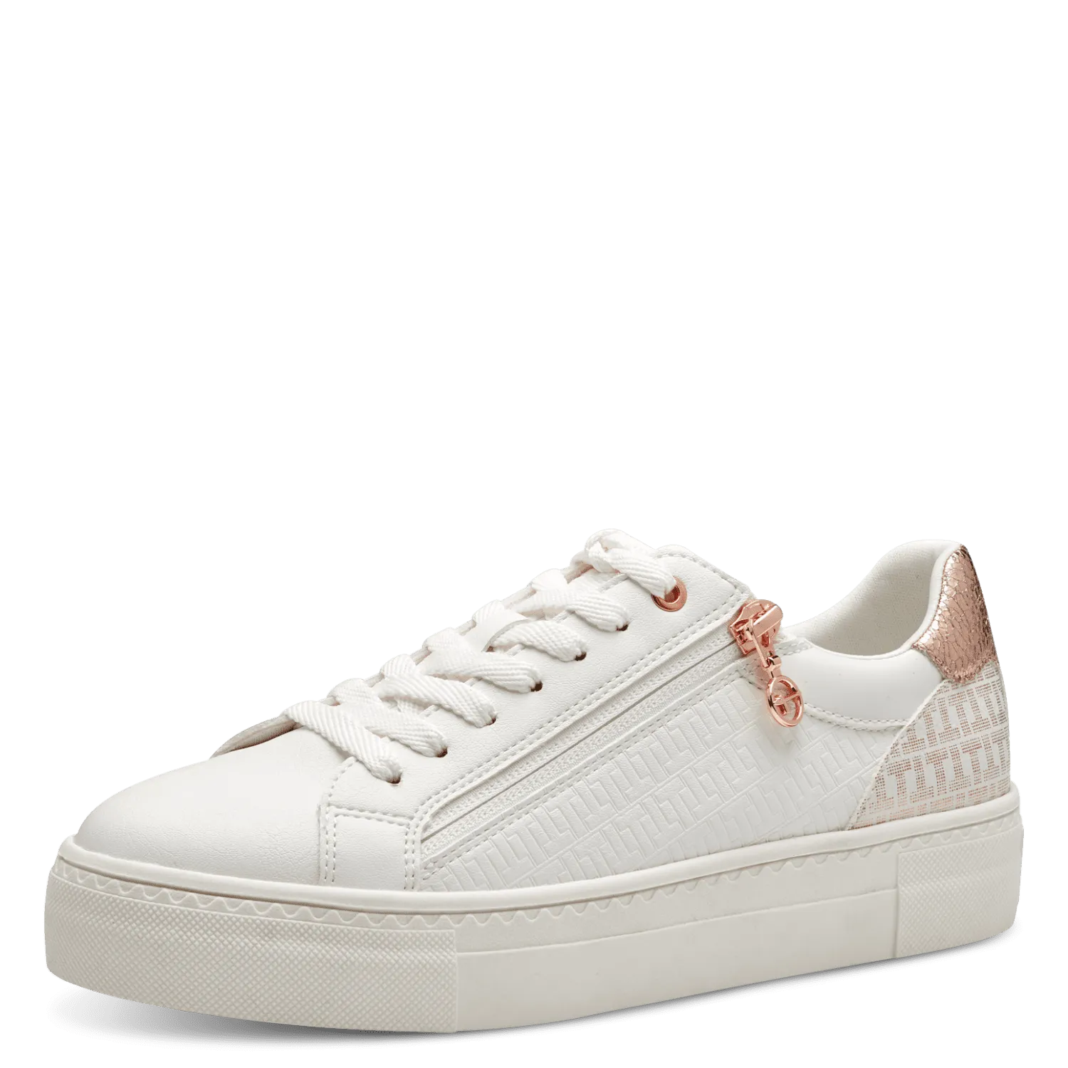 Vegan Trainer - White/Rose Gold