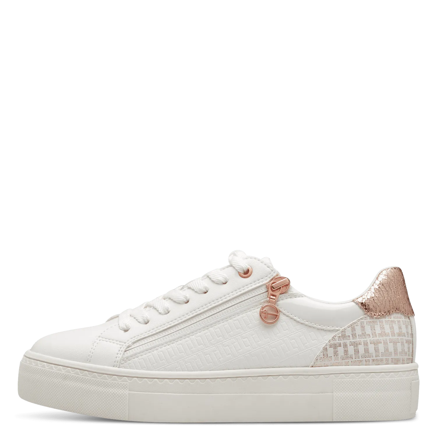 Vegan Trainer - White/Rose Gold