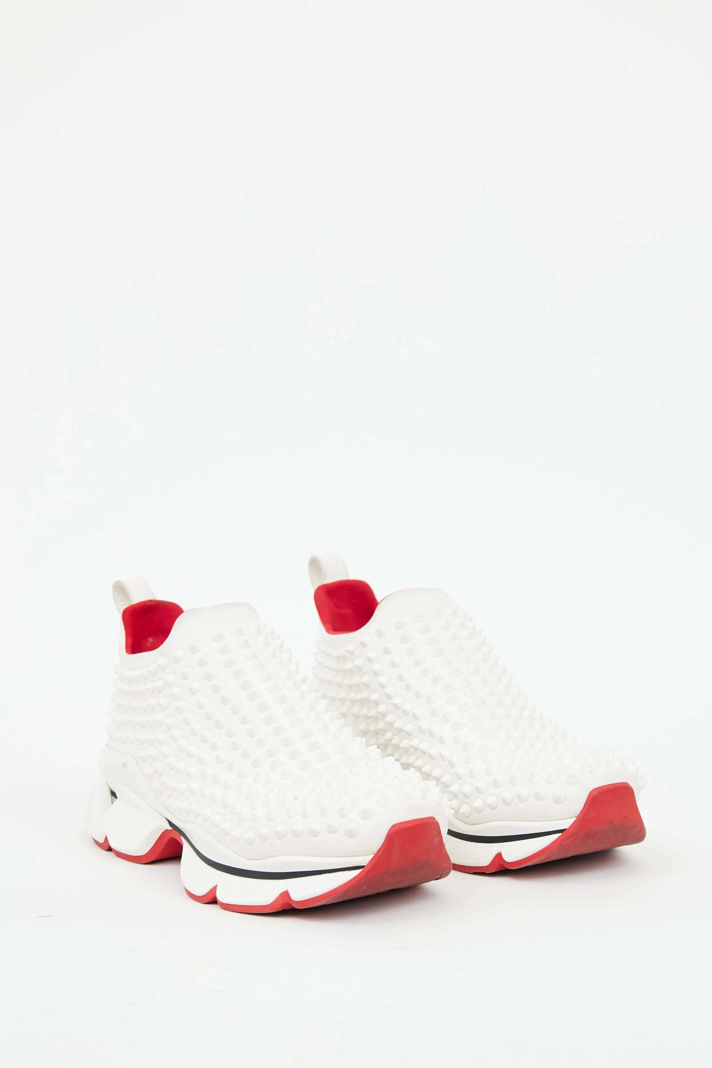 White Donna Spike Sock Sneaker