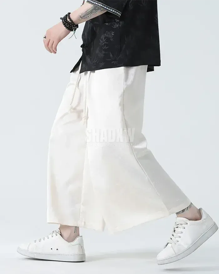 White Modern Hakama Pants